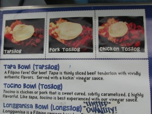 Tapa Boy - Menu
