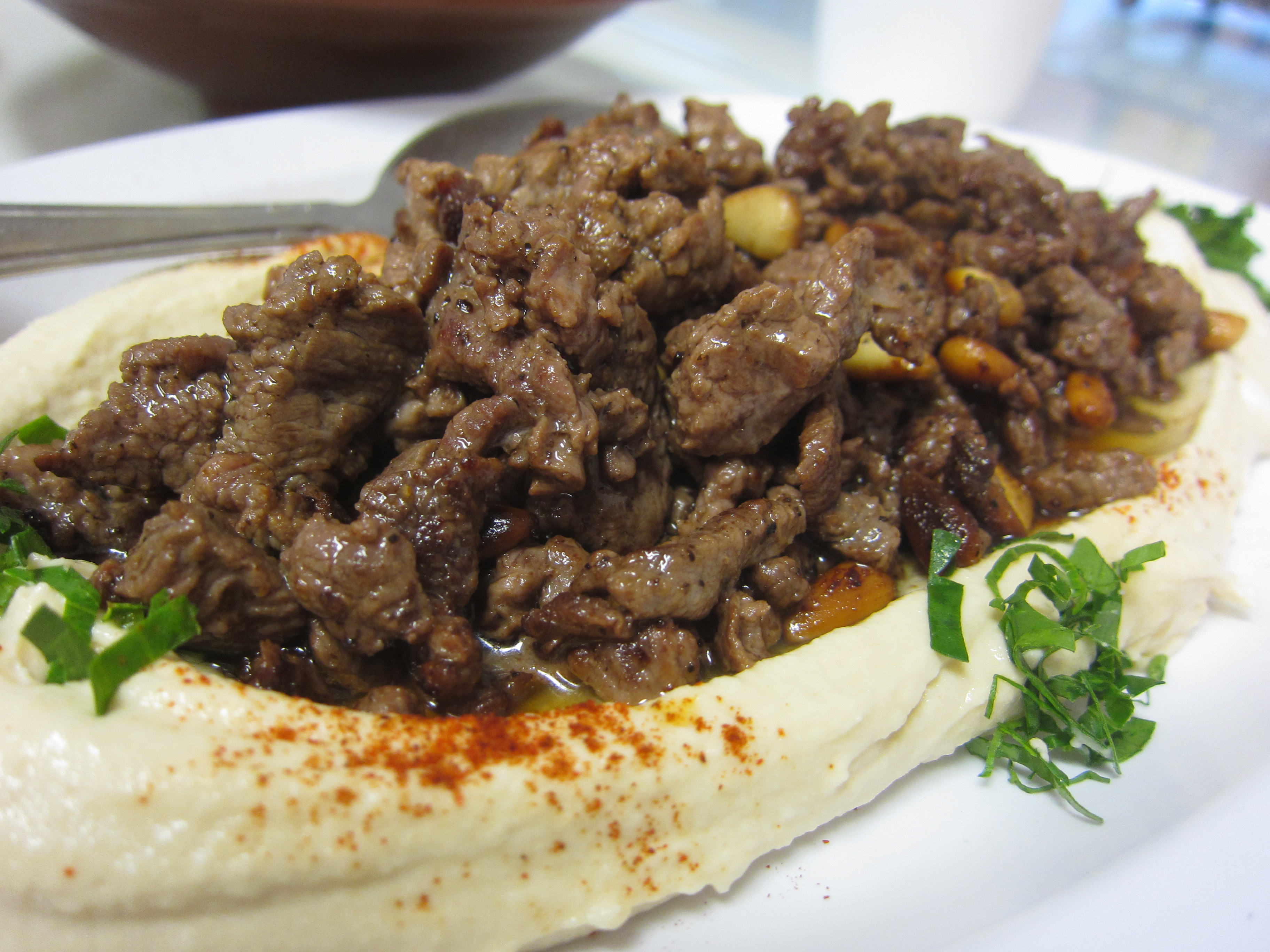 Hayats Kitchen Hummus And Meat