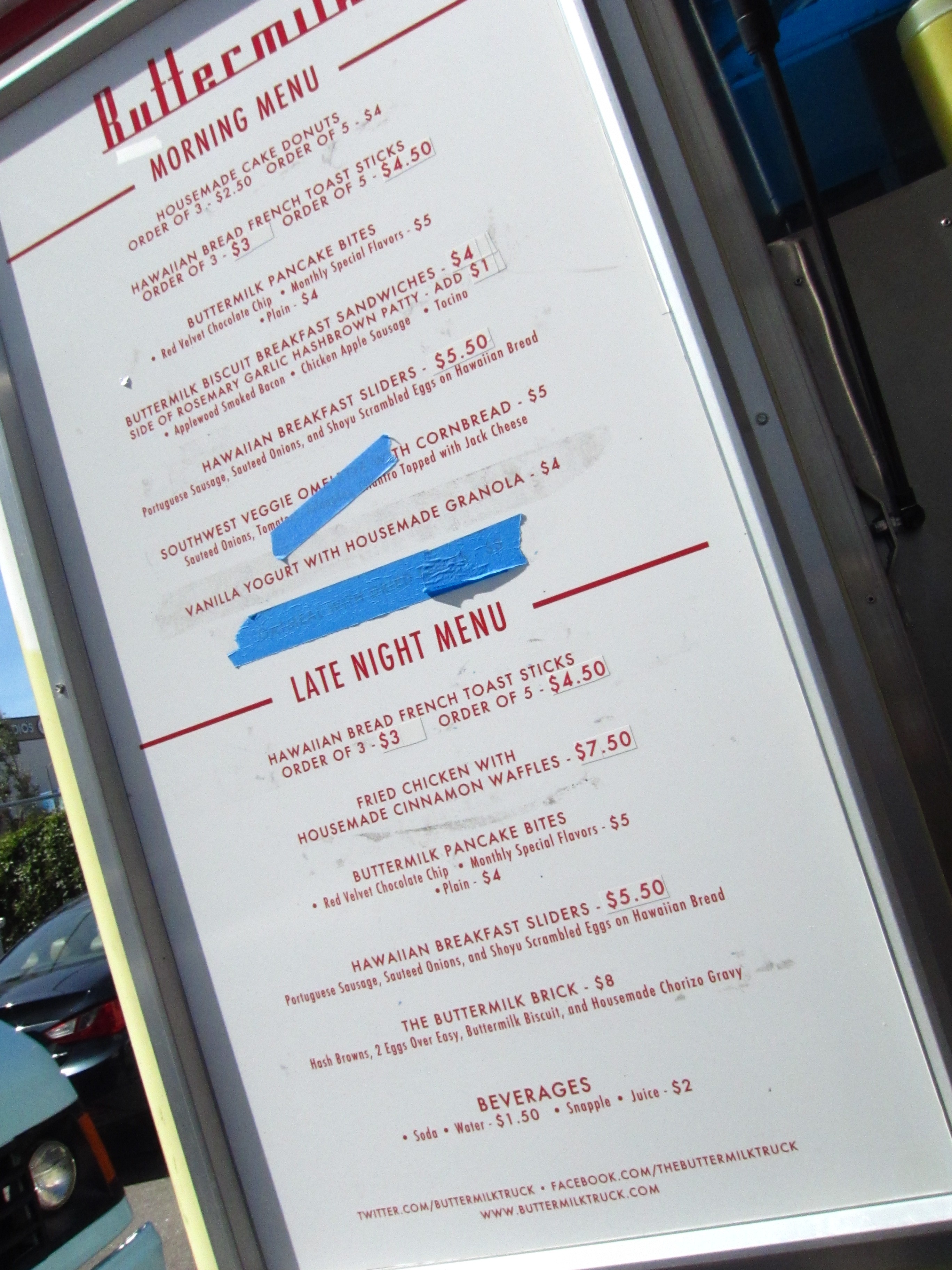 Buttermilk Truck Menu