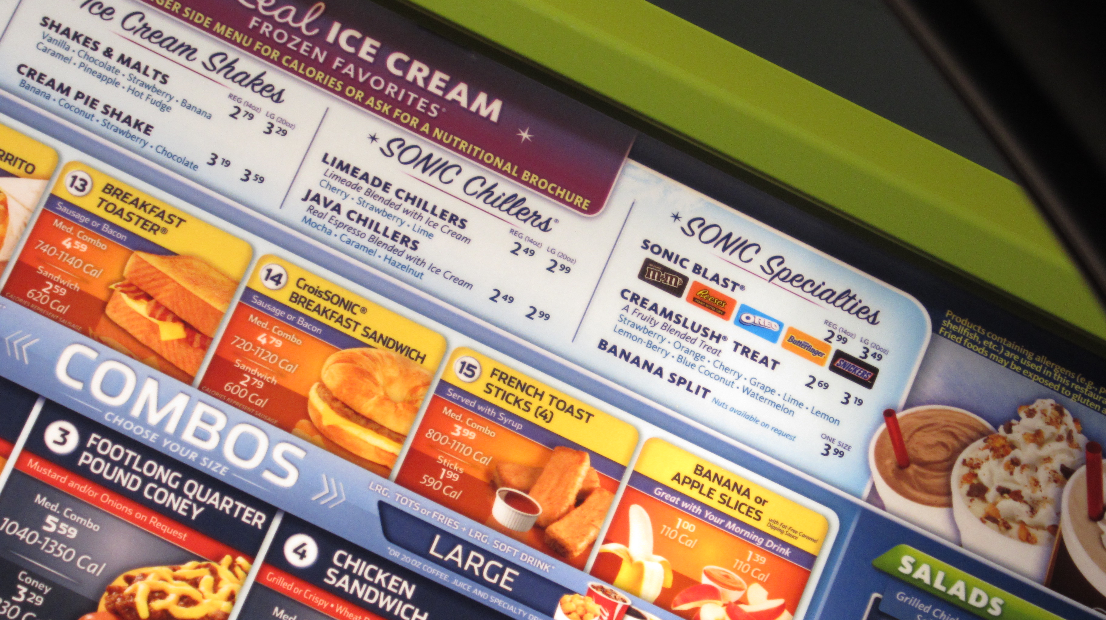 Sonic Drive-In – Menu